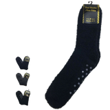 1 Pair Mens Non Slip Thick Fur Warm Winter Bed Socks Plain Thermal Warm Cushion