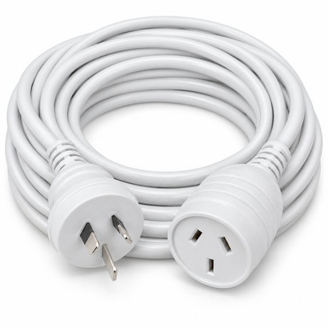 10-Metre Ultracharge Australian Extension Power Lead Cable - White