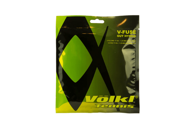 Volkl V-Blast 16g Hybrid Tennis String Set (Yellow/Black Silver)