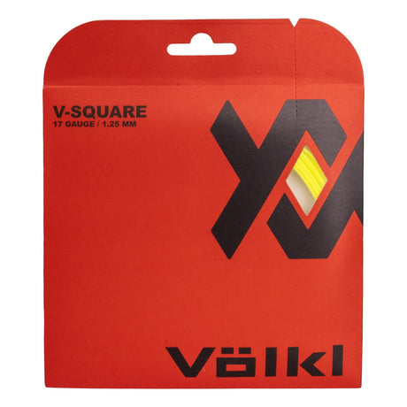 Volkl V-Square Tennis String Co-Polymer Spin 17g 1.25mm 12m Set - Neon Yellow