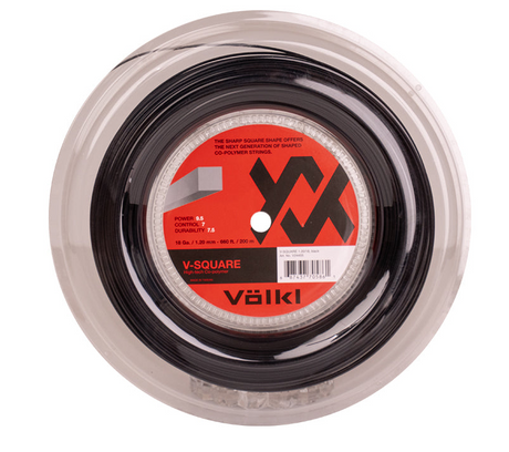 Volkl 200m V-Square 18g/1.20mm Tennis String Reel in Black