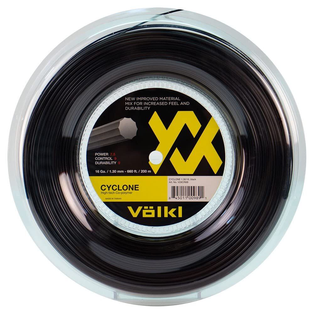 Volkl Cyclone Tennis String Reel 200m 1.20mm 18g Co-Polymer in Black