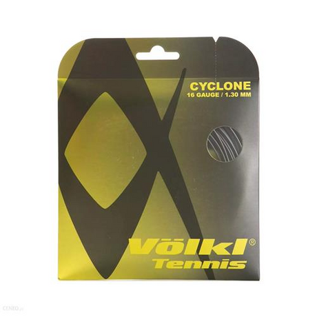 Volkl Cyclone Tennis String 16g/1.30mm - Black (Gear Shaped Co-Polyester Spin)