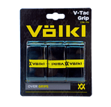 Volkl 3-Pack V-Tac Overgrip Tennis Racquet Grips in Black