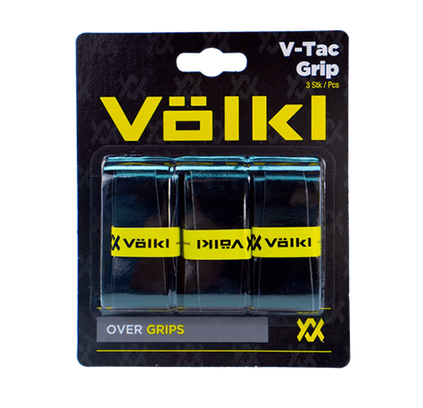 Volkl 3-Pack V-Tac Overgrip Tennis Racquet Grips in Black