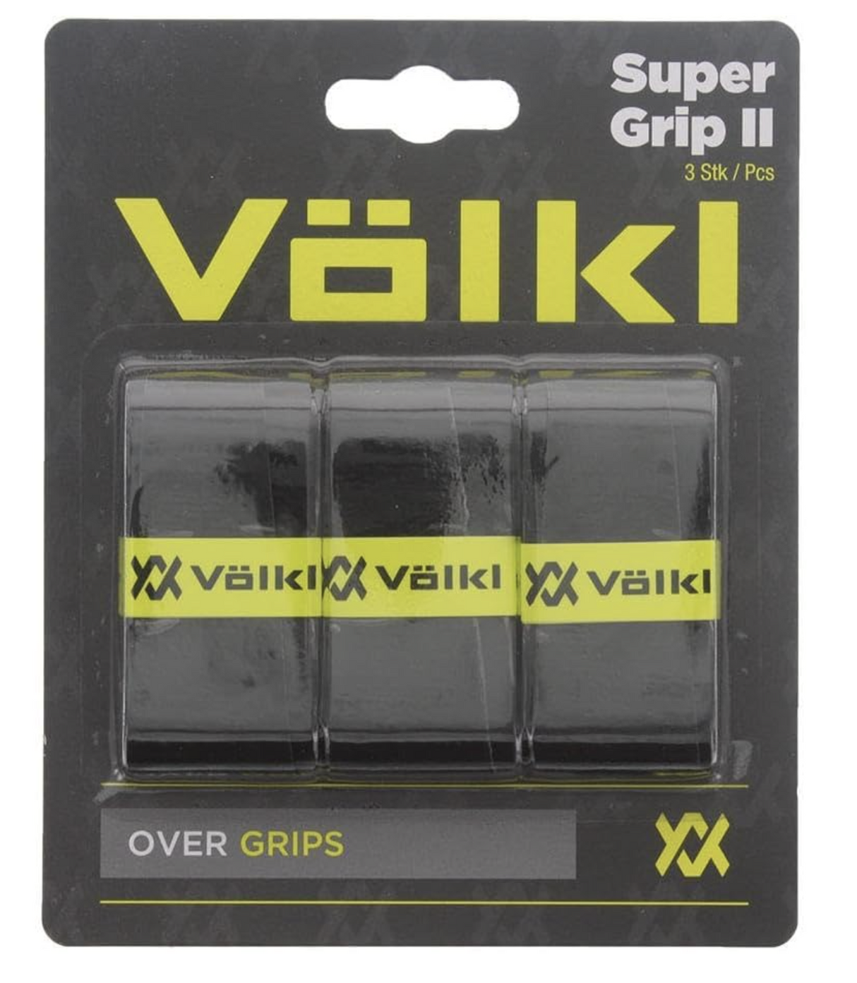 Volkl 3-Pack Super Grip II Tennis Overgrips Grip in Black
