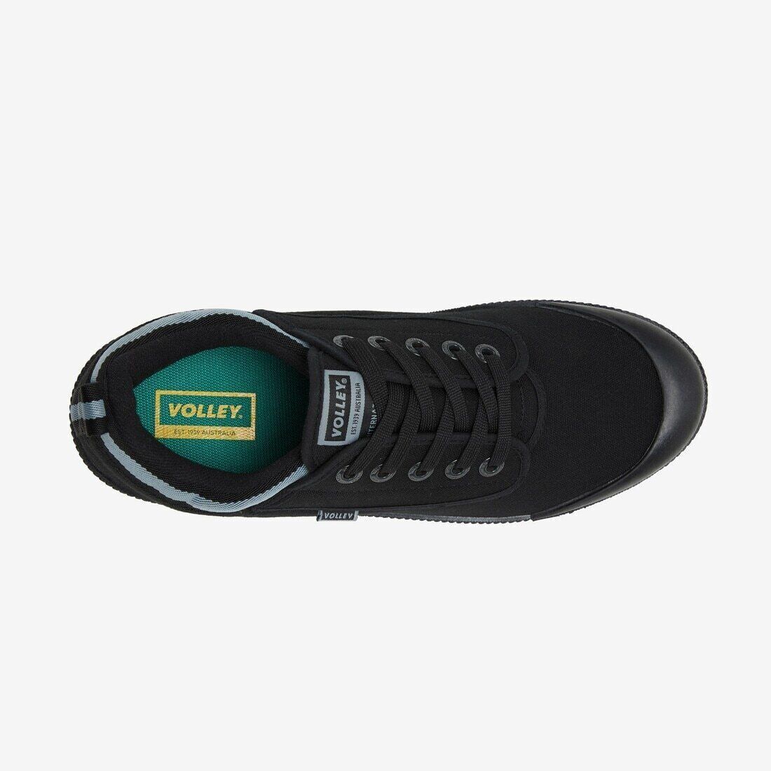 Volley International Mens Sneakers - Black/Dark Grey (Low Canvas Casual Shoes)