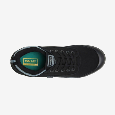 Volley International Mens Sneakers - Black/Dark Grey (Low Canvas Casual Shoes)
