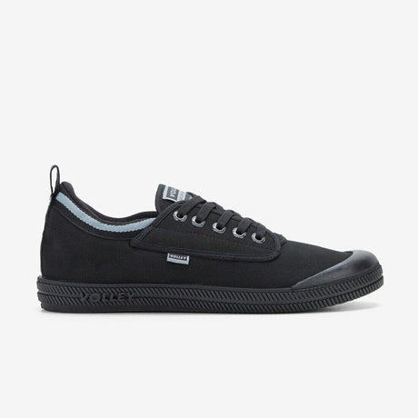 Volley International Mens Sneakers - Black/Dark Grey (Low Canvas Casual Shoes)