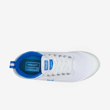 Volley International Mens Sneakers - White/Blue (Low Canvas Casual Shoes)