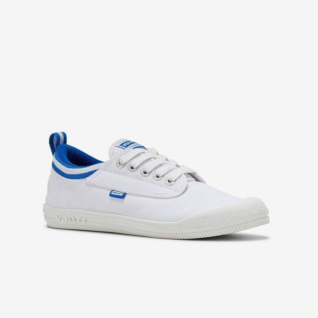 Volley International Mens Sneakers - White/Blue (Low Canvas Casual Shoes)