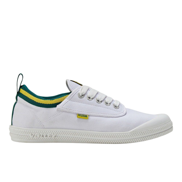 Volley International Volley Low Canvas Casual Mens Shoes Sneakers - White/Green/Gold - Mens US14/EU47/UK13