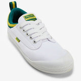 Volley International Mens Sneakers - White/Green/Gold (Low Canvas Casual Shoes)
