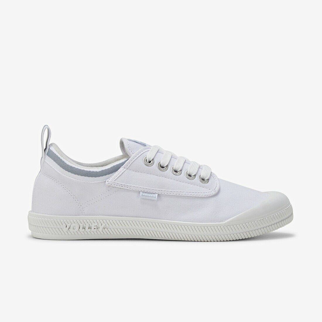 Dunlop Volleys International Mens Sneakers - Low Canvas Casual Shoes - White/Light Grey