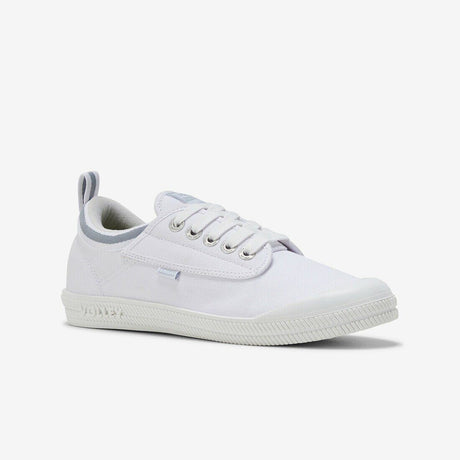 Volley International Mens Sneakers - White/Light Grey (Low Canvas Casual Shoes)