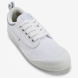 Volley International Mens Sneakers - White/Light Grey (Low Canvas Casual Shoes)