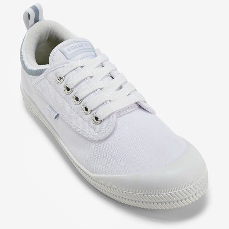 Volley International Mens Sneakers - White/Light Grey (Low Canvas Casual Shoes)