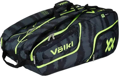 Volkl Zebra Combi Tennis Bag (Fits 6-9 Racquets) - Black/Neon Yellow