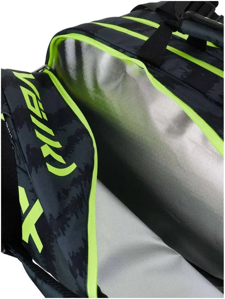 Volkl Zebra Combi Tennis Bag (Fits 6-9 Racquets) - Black/Neon Yellow