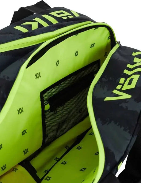 Volkl Zebra Combi Tennis Bag (Fits 6-9 Racquets) - Black/Neon Yellow