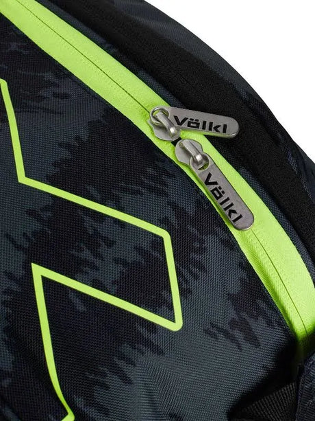 Volkl Zebra Combi Tennis Bag (Fits 6-9 Racquets) - Black/Neon Yellow