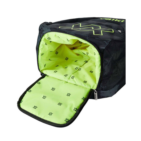 Volkl Zebra Team Backpack Bag w/ Tennis Racquet Sleeve - Black/Neon Yellow