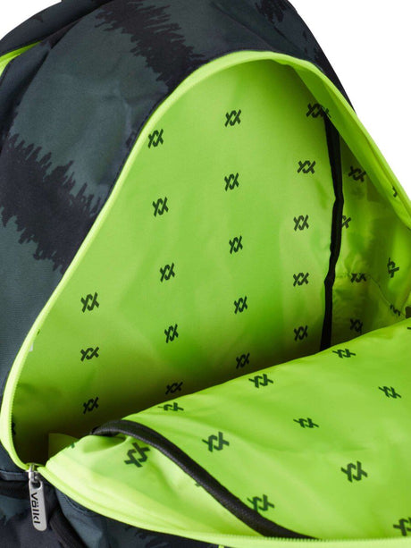 Volkl Zebra Team Backpack Bag w/ Tennis Racquet Sleeve - Black/Neon Yellow