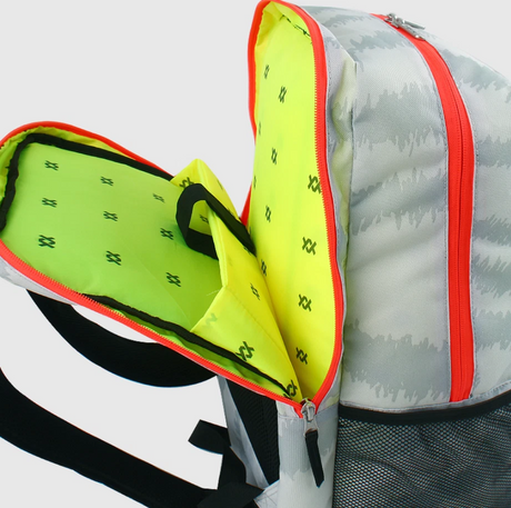 Volkl Zebra Backpack Bag w/ Tennis Racquet Sleeve - White/Black