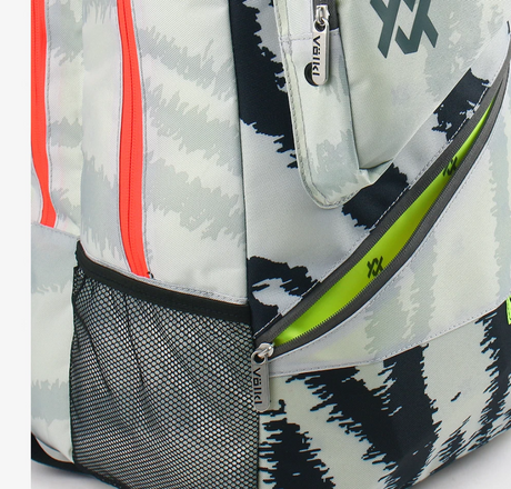 Volkl Zebra Backpack Bag w/ Tennis Racquet Sleeve - White/Black