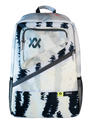 Volkl Zebra Backpack Bag w/ Tennis Racquet Sleeve in White Black
