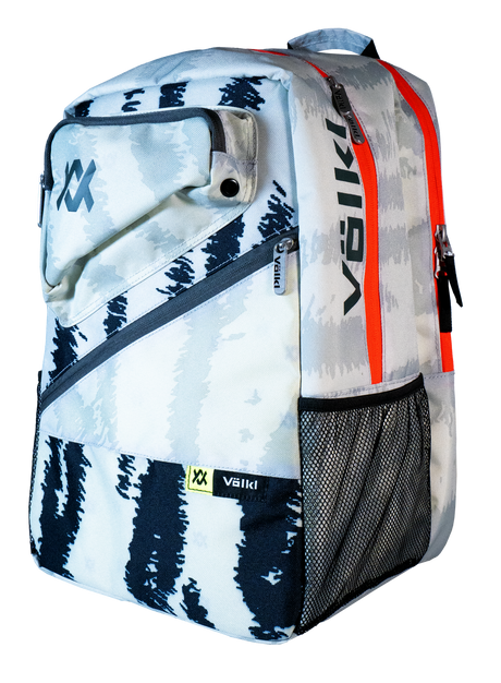 Volkl Zebra Backpack Bag w/ Tennis Racquet Sleeve - White/Black
