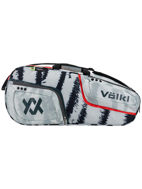 Volkl Zebra Pro Tennis Bag (Fits 3-5 Racquets) - White/Black