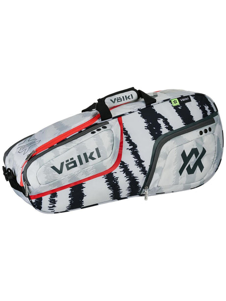 Volkl Zebra Pro Tennis Bag (Fits 3-5 Racquets) - White/Black