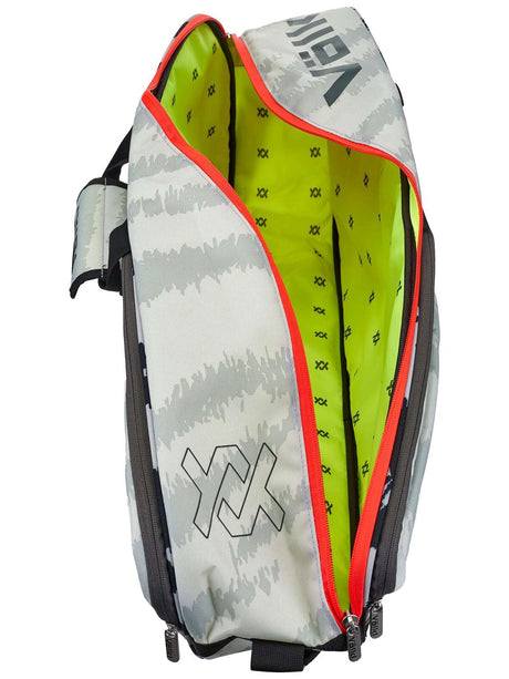 Volkl Zebra Pro Tennis Bag (Fits 3-5 Racquets) - White/Black