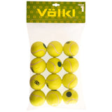 12x Volkl Team 1 Green Dot Tennis Balls - Low Compression Training for Beginners