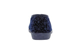 Grosby Womens Valerie 2 Comfortable Printed Indoor Slippers Navy