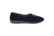 Grosby Womens Valerie 2 Comfortable Printed Indoor Slippers Navy - UK 6