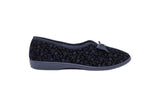 Grosby Womens Valerie 2 Comfortable Printed Indoor Slippers Navy - UK 6