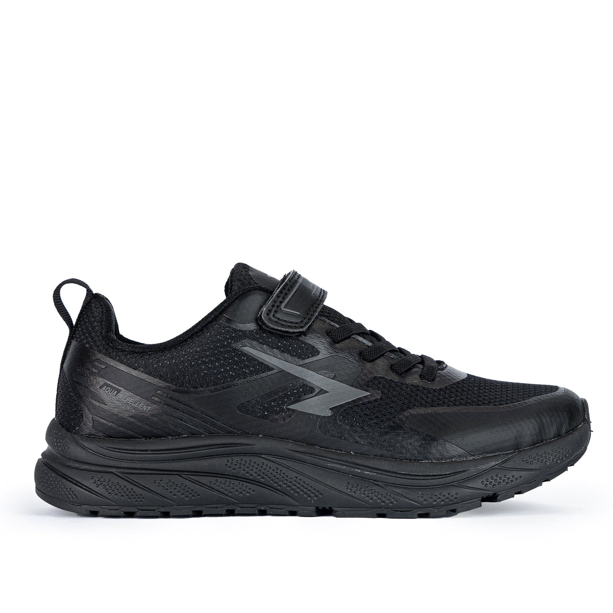 Sfida Vario Junior Kids V Strap Runners - Black/Black (Kids Sneakers/Shoes) - BLACK