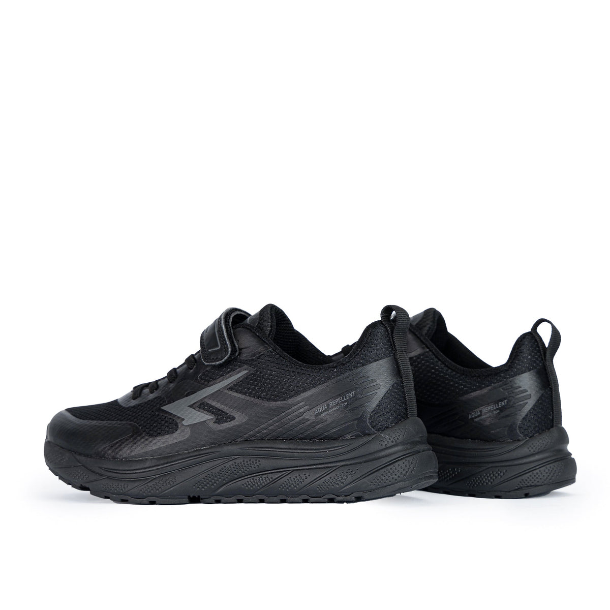 Sfida Vario Junior Kids V Strap Runners - Black/Black (Kids Sneakers/Shoes)