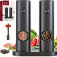 Electric Salt & Pepper Grinder Set – Adjustable Coarseness, LED Light & One-Touch Control (Black)