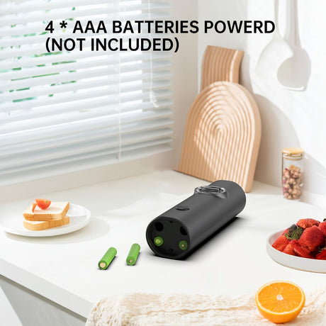 Electric Salt & Pepper Grinder Set – Adjustable Coarseness, LED Light & One-Touch Control (Black)