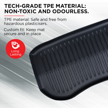 2023 Tesla Model 3 TPE Boot Trunk Liner Mat Set - 3PCs Front Rear Toolbox