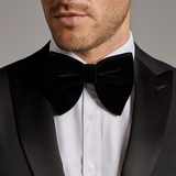 Formalaties Luxury Jumbo Butterfly Velvet Bow Tie - Black (Oversized)