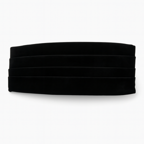 Formalaties Luxury Velvet Cummberbund Waist Sash for Formal Weddings in Black