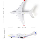 Antonov AN-225 Mriya 1/400 Diecast Metal Aircraft Model Kit with Stand (Ukrainian Plane)