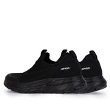 Sfida Vitali Mens Comfort Walkers - Black/Black (Knit Walking Shoes)