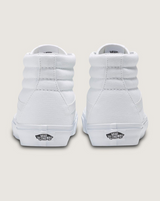 Vans SK8-Hi High Top Shoes Sneakers Suede Canvas Upper in True White