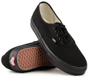 Vans Authentic Canvas Shoes - All Black (Casual Classic Skateboard Sneakers)