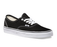 Vans Authentic Canvas Shoes - Black/White (Casual Classic Skateboard Sneakers)